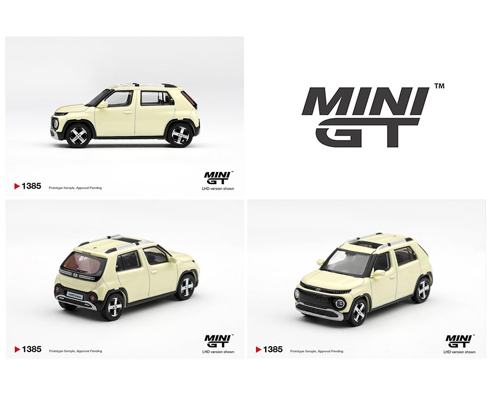 [Preorder] Mini GT 1:64 Hyundai Casper Butter Cream Yellow Pearl – Korea Exclusives – Limited Edition MGT01385-L