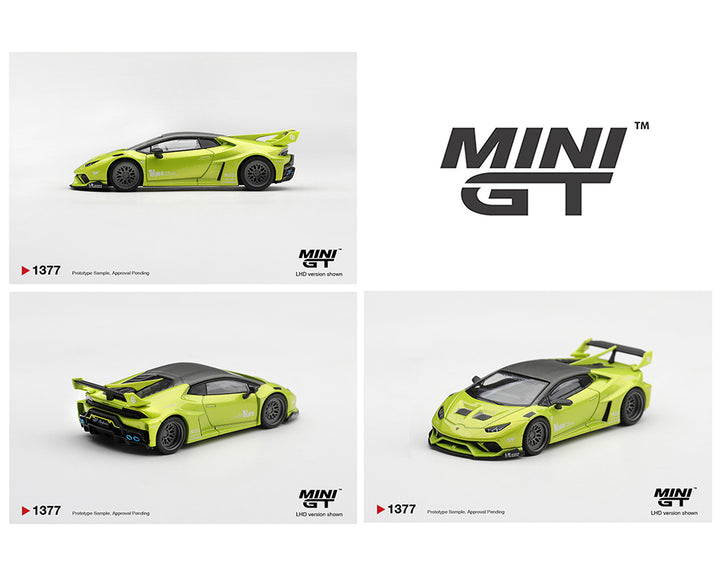 [Preorder] Mini GT 1:64 Lamborghini Huracán LB★WORKS Lime Metallic – Limited Edition MGT01377-BL