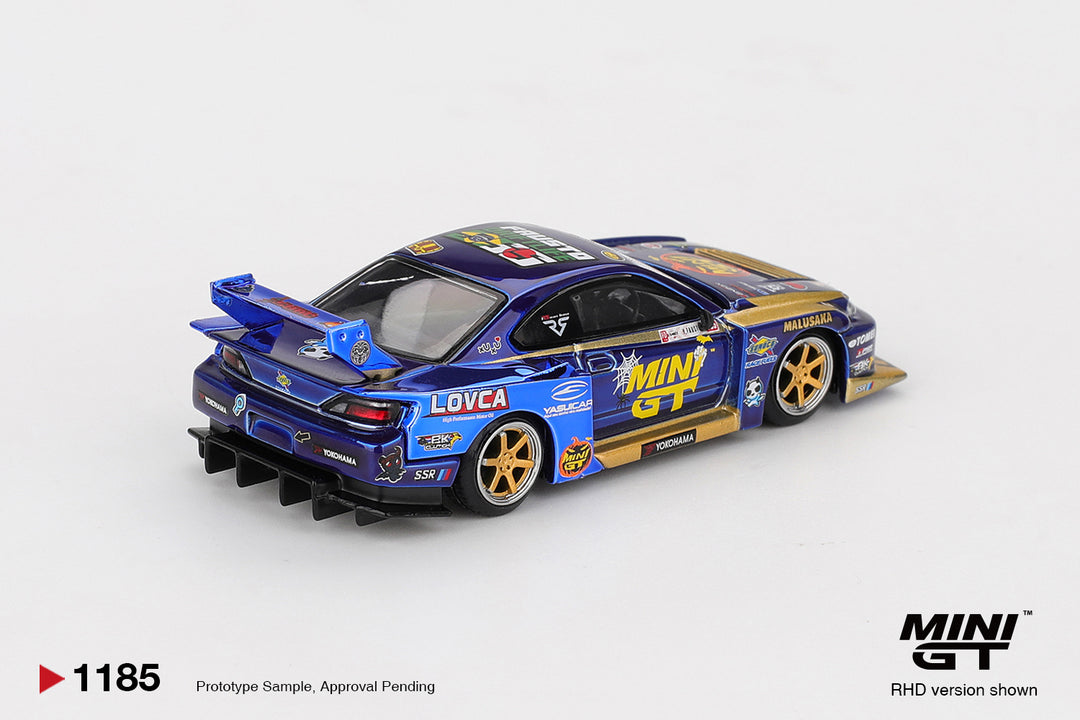 [Preorder] Mini GT 1:64 Nissan LB-Super Silhouette S15 SILVIA #555 Team MINI GT Liberty Walk 2025 Formula Drift Halloween Special MGT01185-BL