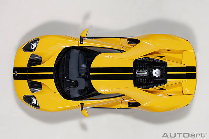 AUTOart 1:18 Ford GT 2017 Triple Yellow/Black Stripes – Horizon