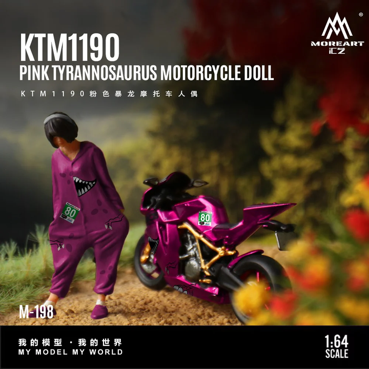 MoreArt 1:64 KTM1190 PINK TYRANNOSAURUS MOTORCYCLE MO222198