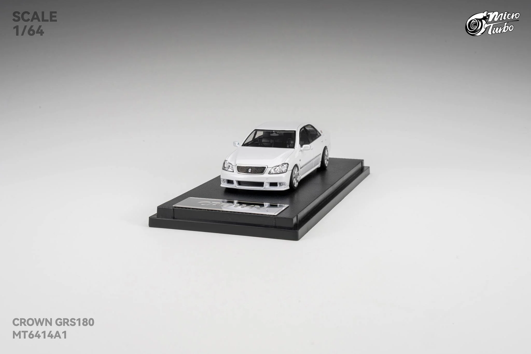 [Preorder] Microturbo 1:64 Custom Toyota Crown S184 - Metallic White MT6414A1