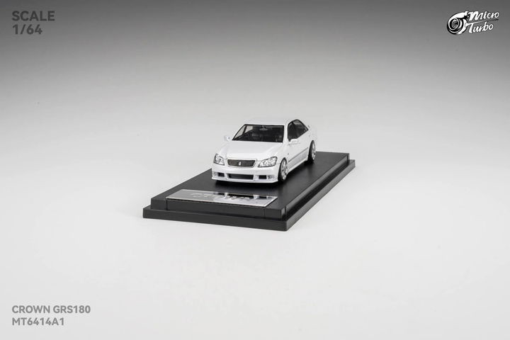 [Preorder] Microturbo 1:64 Custom Toyota Crown S184 - Metallic White MT6414A1