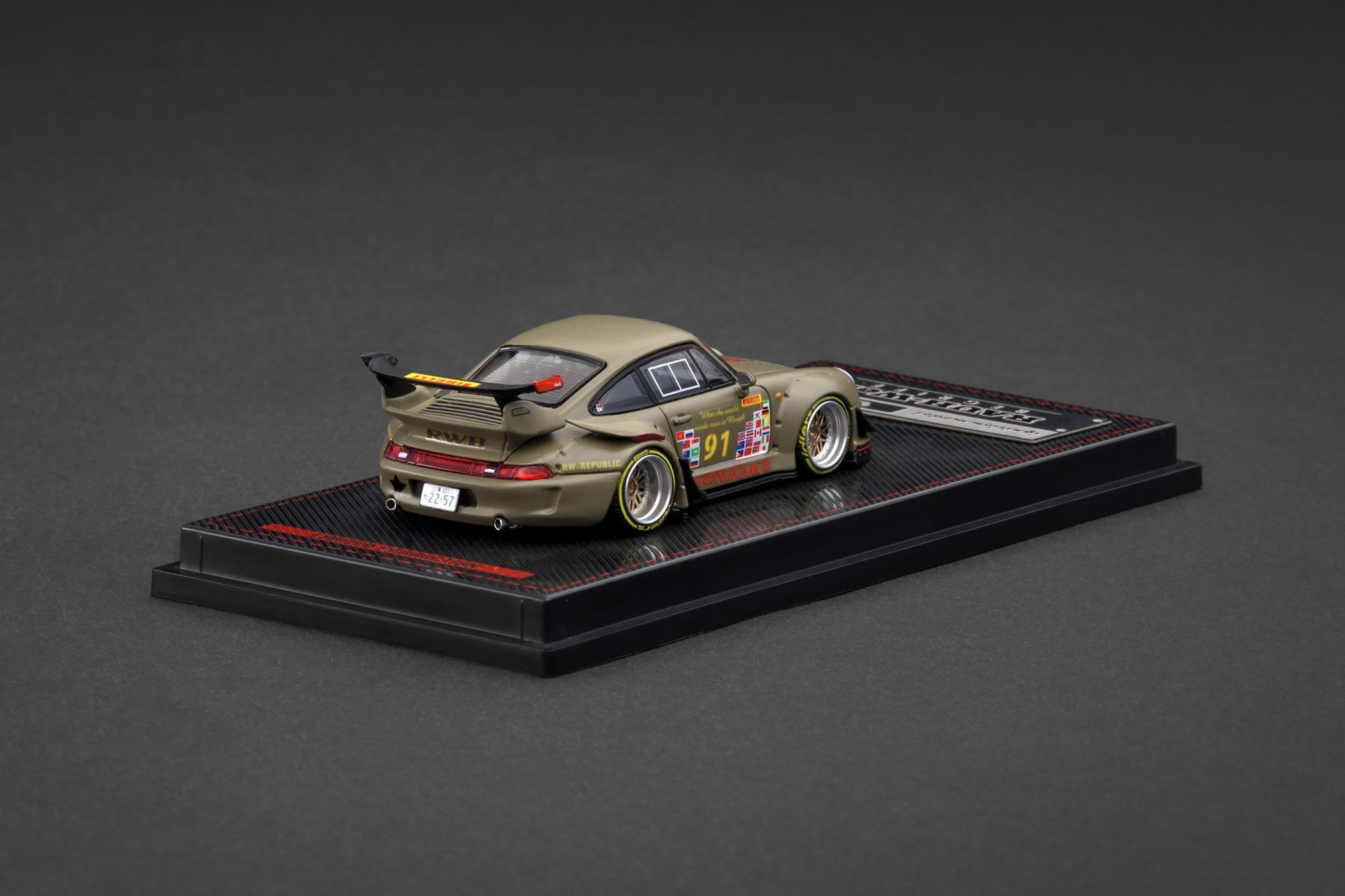 Preorder] Ignition Model 1:64 Porsche RWB 993 Matte Green