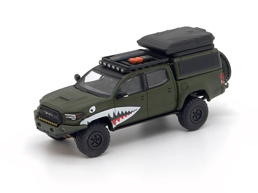 Unique Model 1:64 Toyota Tacoma Green Shark Livery Luggage Version