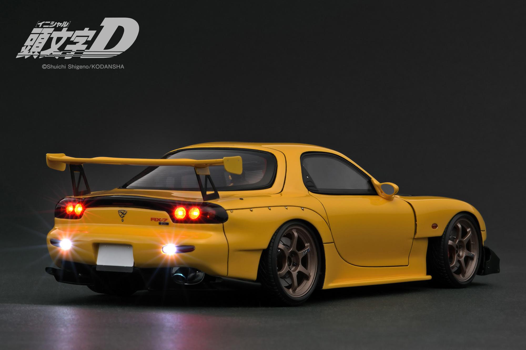 Ignition Model 1:18 INITIAL D Mazda RX-7 (FD3S) Yellow IG3801