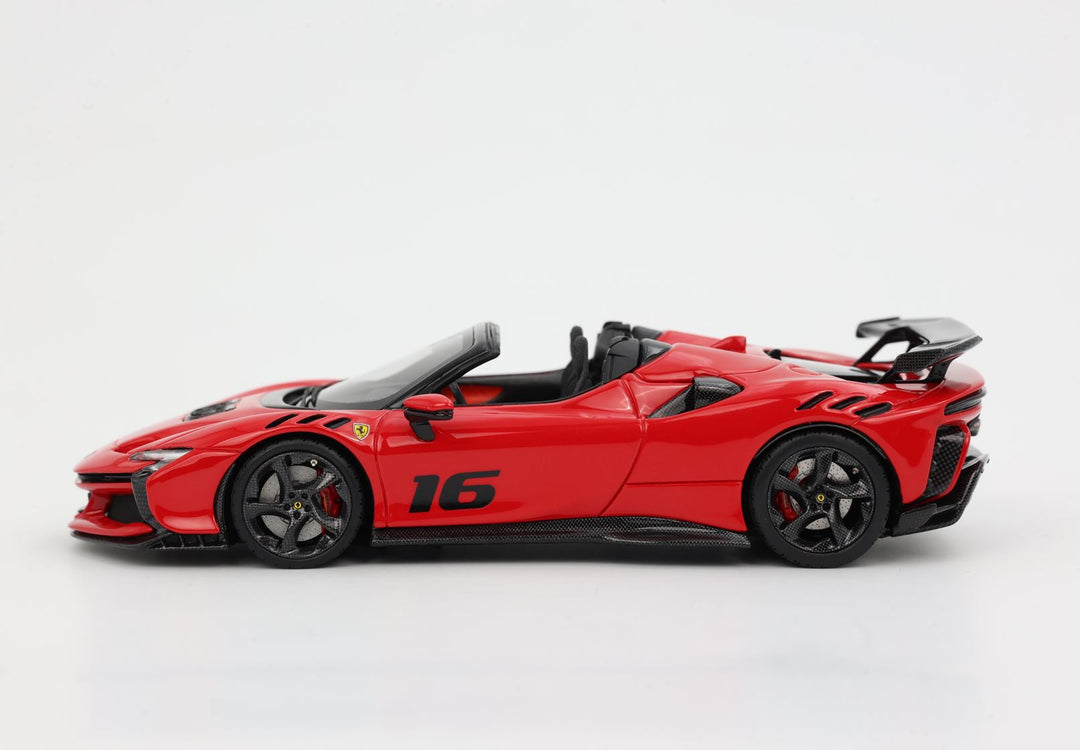 BBR Model 1:43 Ferrari SF90 XX Spider race n. 16 Rosso Corsa 322 e base carb BBRC286B16