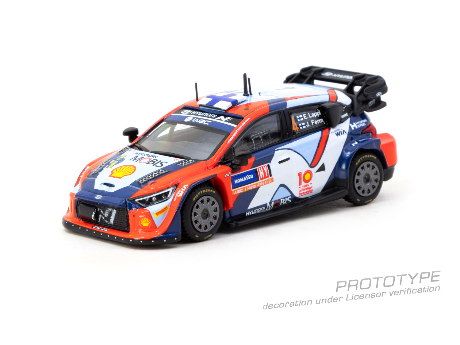 HYUNDAI i20 N Rally1 ミニカー 優勝記念 1/500 未使用 HYUNDAI i20 N Rally1 ミニカー 優勝記念 1/500 未使用 Ixo Hyundai