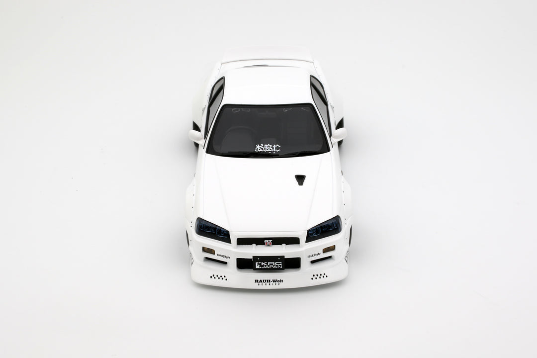 [Preorder] OttO 1:18 NISSAN SKYLINE GT-R (BNR34) BY KRC PEARL WHITE QX1 2019 OT1135