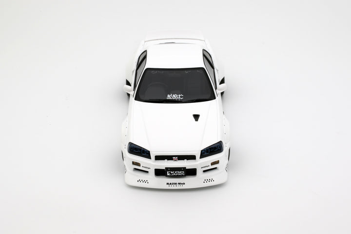 [Preorder] OttO 1:18 NISSAN SKYLINE GT-R (BNR34) BY KRC PEARL WHITE QX1 2019 OT1135