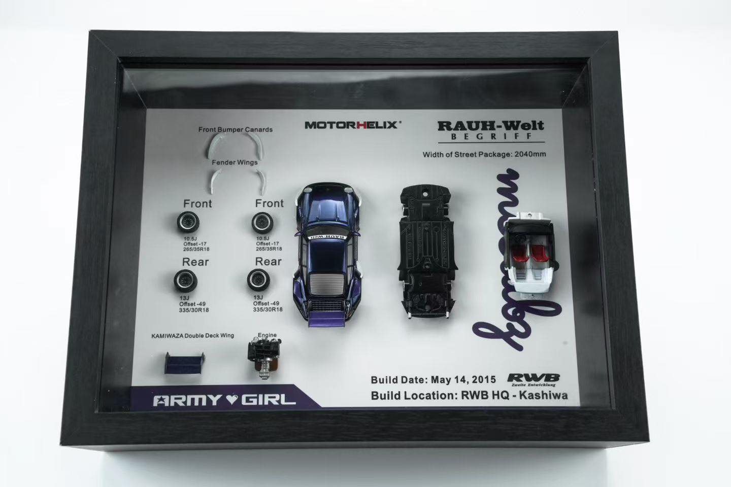Preorder] MOTORHELIX 1:64 RWB 964 Army Girl Frame M90801 – Horizon