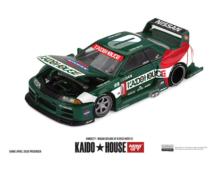 [Preorder] Kaido House x Mini GT Nissan Skyline GT-R (R32) KHTC V1 – Green KHMG277