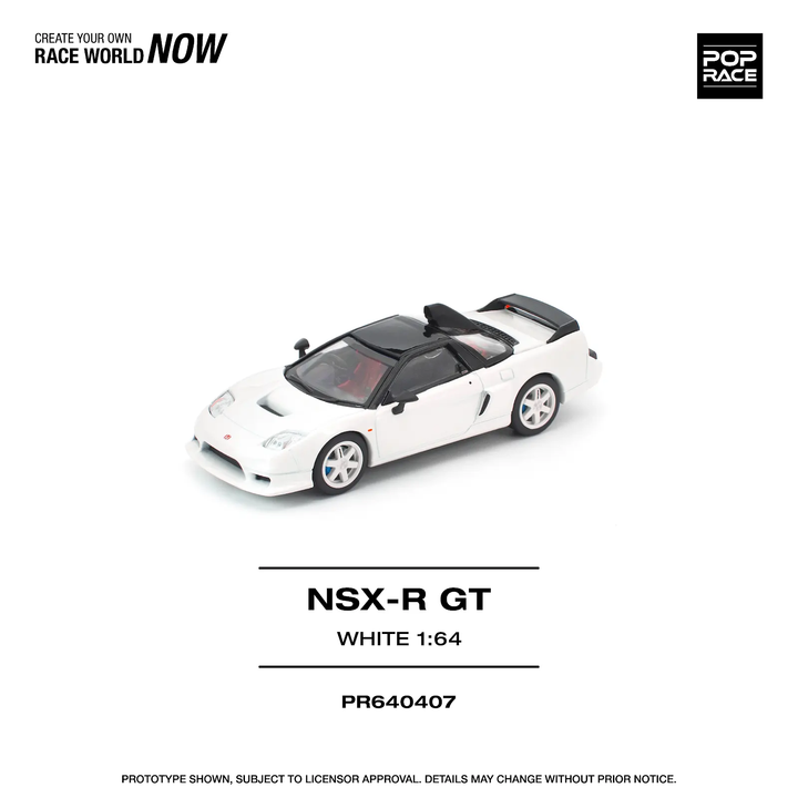 [Preorder] POPRACE 1:64 HONDA NSX-R GT WHITE PR640407