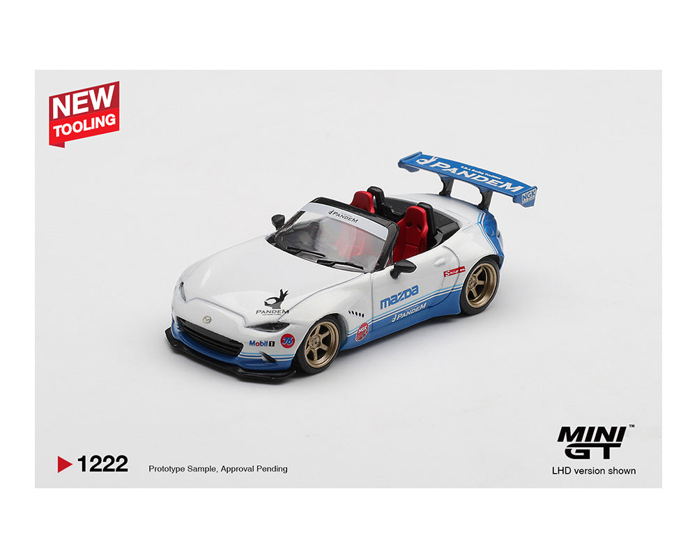Preorder] Mini GT 1:64 Mazda Miata MX-5 (ND) Pandem IMSA – White