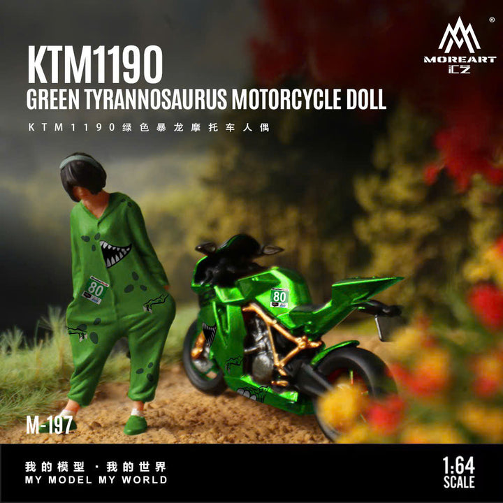 MoreArt 1:64 KTM1190 GREEN TYRANNOSAURUS MOTORCYCLE MO222197
