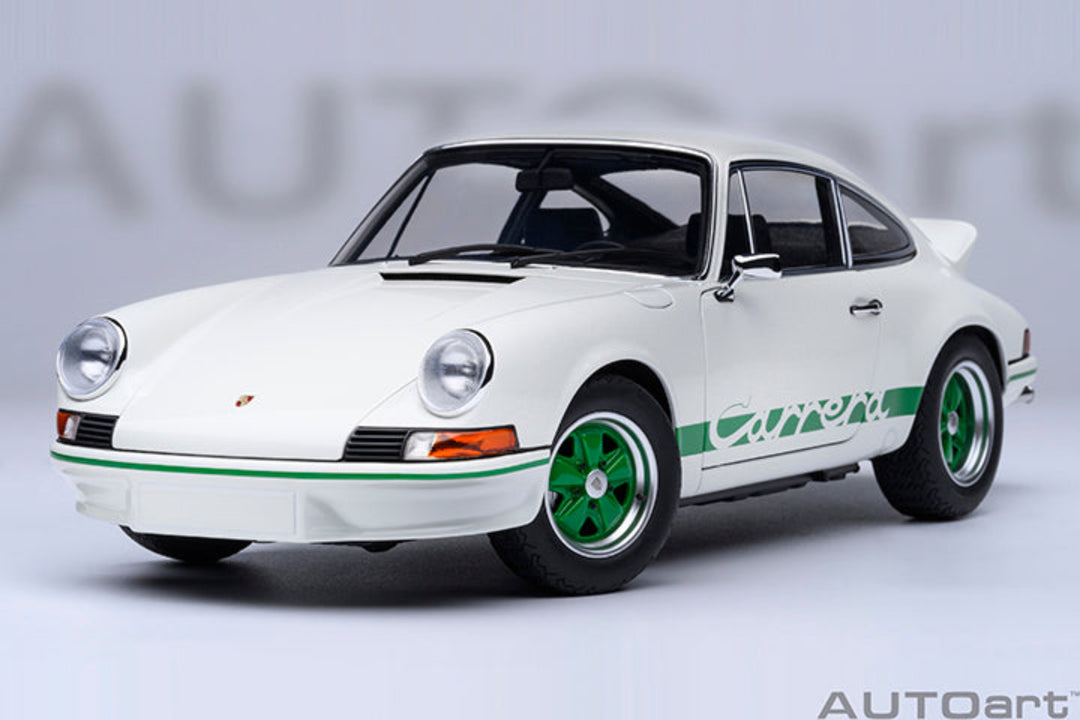 AUTOart 1:18 Porsche 911 Carrera 2.7 RS Grand Prix White / Green Stripes 78031