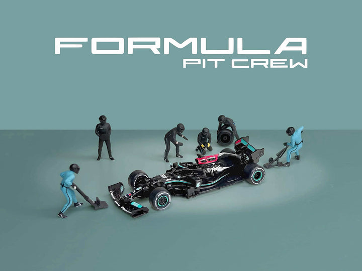 [Preorder] American Diorama 1:64 Formula Pit Crew Figures - Team Black AD-2444MJ
