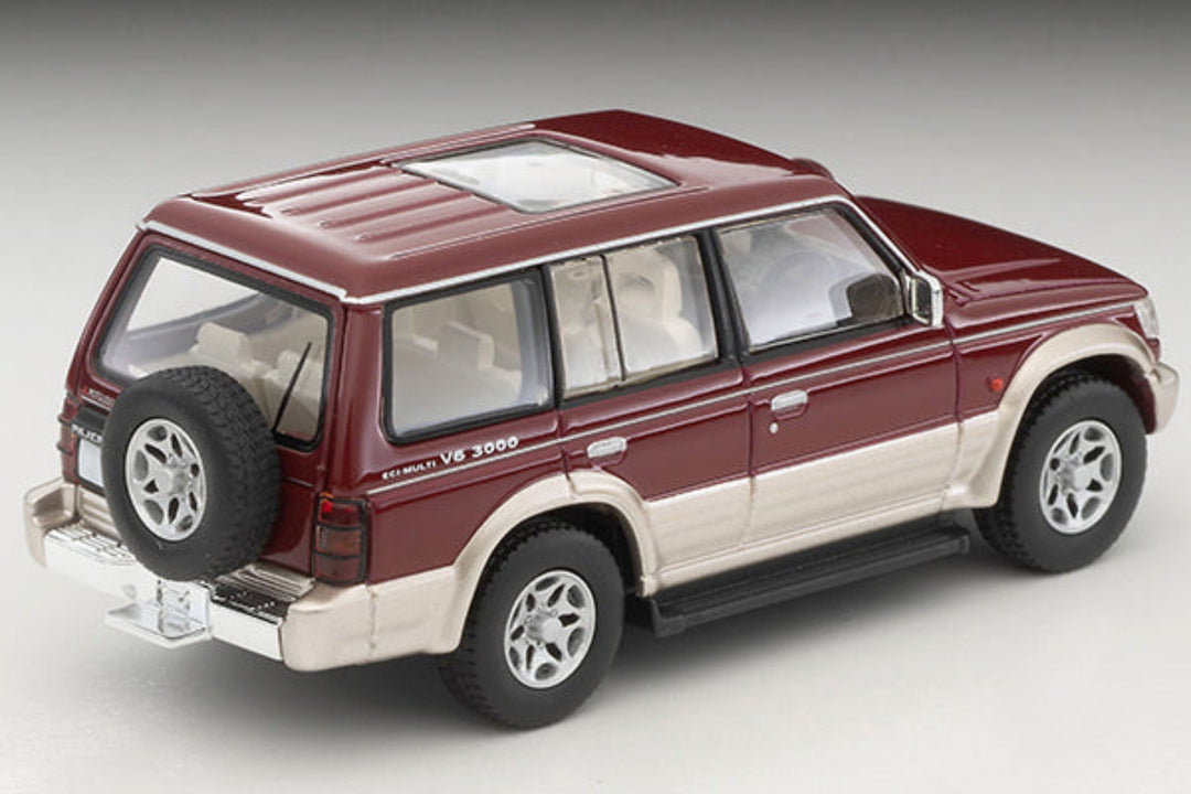 Tomytec TLVN 1:64 Mitsubishi Pajero Mid Roof Wide VR (Red/Beige) 1996
