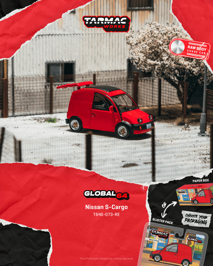 [Preorder] Tarmac Works 1:64 Nissan S-Cargo Red T64G-073-RE