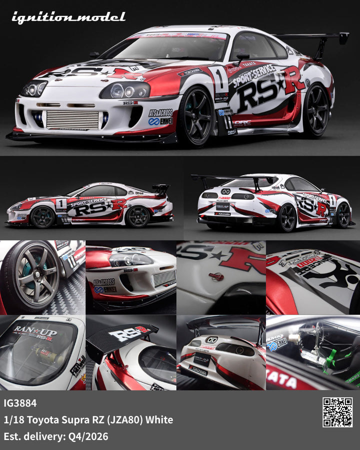 [Preorder] Ignition Model 1:18 Toyota Supra RZ (JZA80) White IG3884