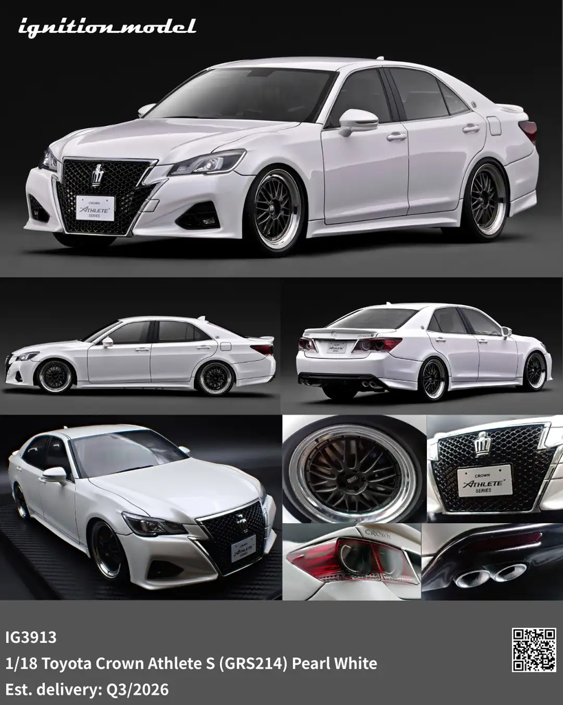Ignition Model 1:18 Toyota Crown Athlete S (GRS214) Pearl White Ignition Model 1:18 Toyota Crown Athlete S (GRS214) Pearl White