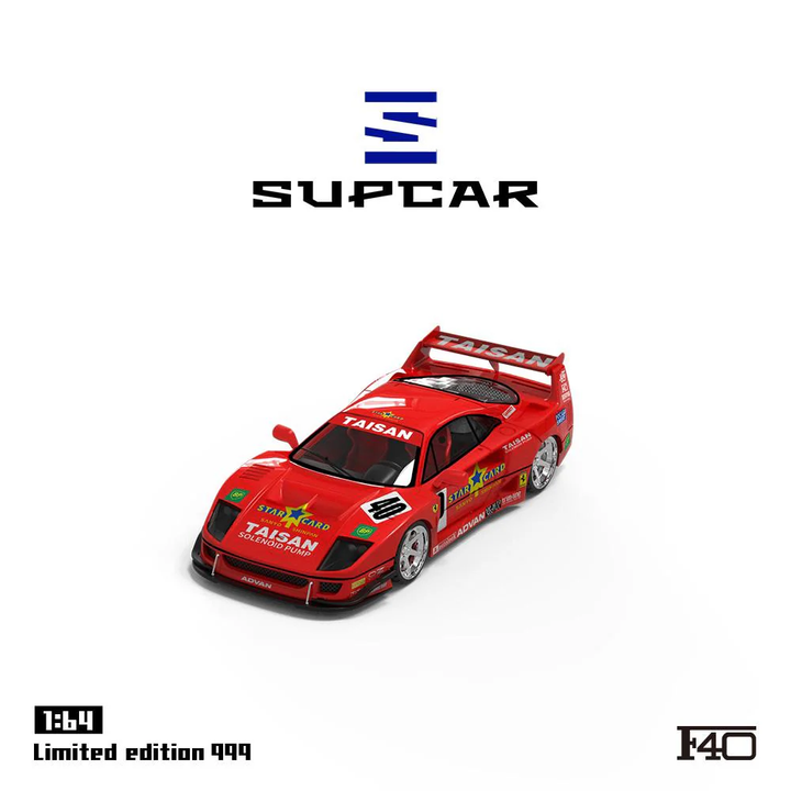 [Online Only] SUPCAR 1:64 Ferrari F40 Racing Livery #40 SC64035