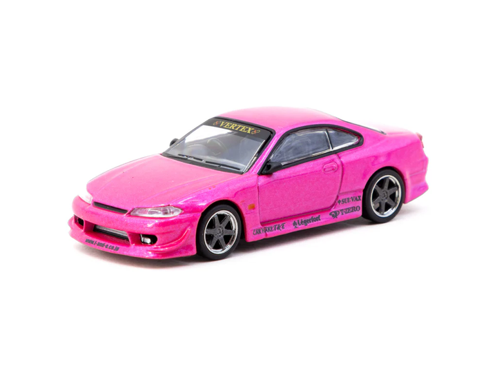Tarmac Works 1:64 VERTEX Nissan Silvia S15 - Pink Metallic T64G-023-PI
