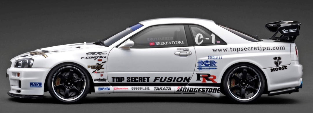 [Preorder] Ignition Model 1:18 TOP SECRET 34GT-R (BNR34) White IG3849