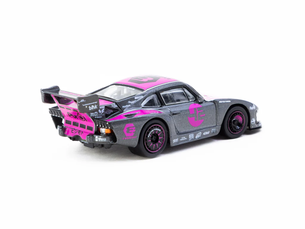 Tarmac Works 1:64 Bisimoto Porsche 935 K3V Model Car + Trading Cards Combo Set T64-079-K3V