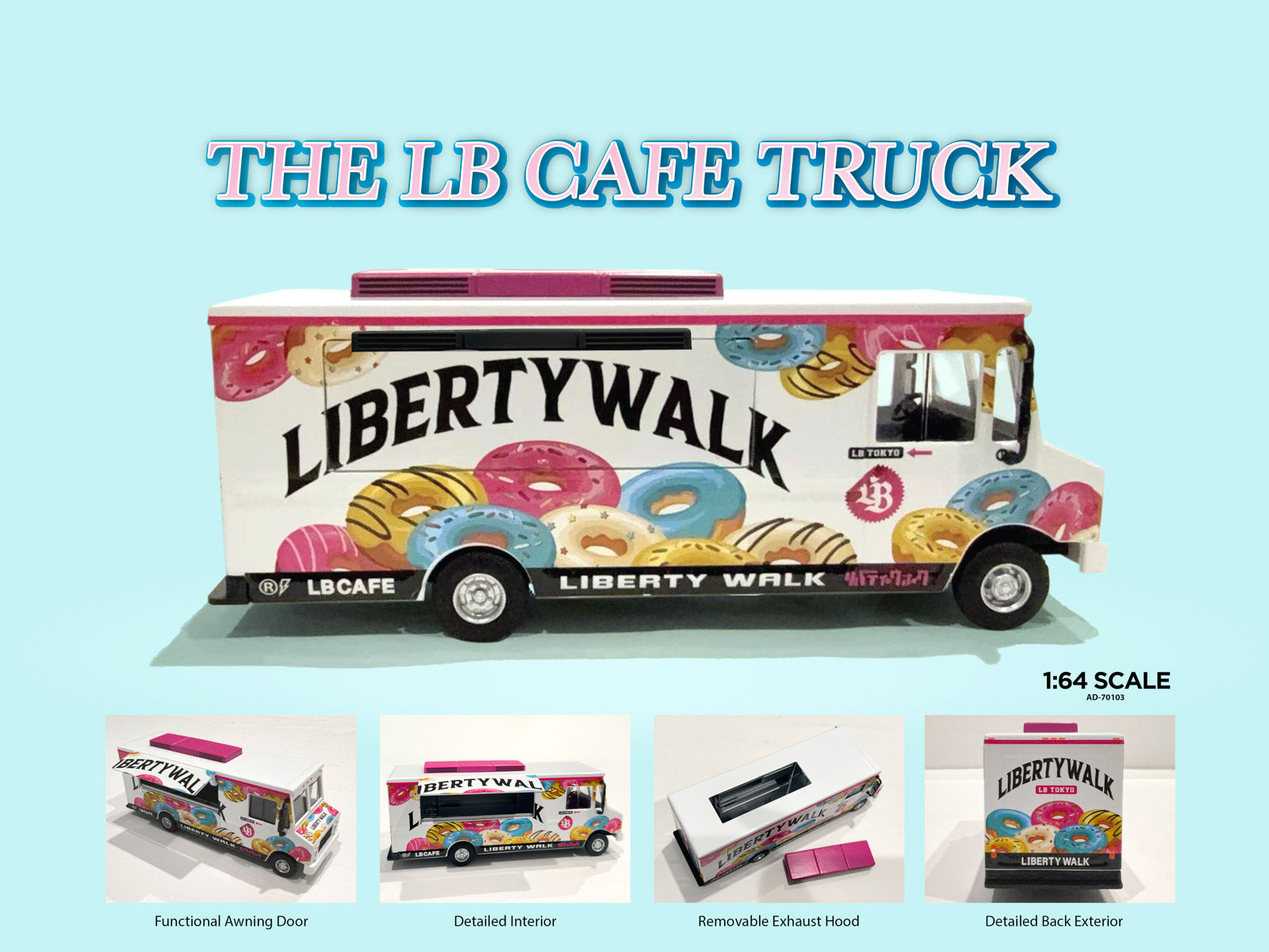American Diorama 1:64 Food Truck series – LB Cafe AD-70103