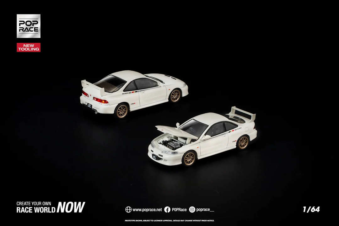 Preorder] POPRACE 1:64 HONDA MUGEN DC2 WHITE PR640307 – Horizon