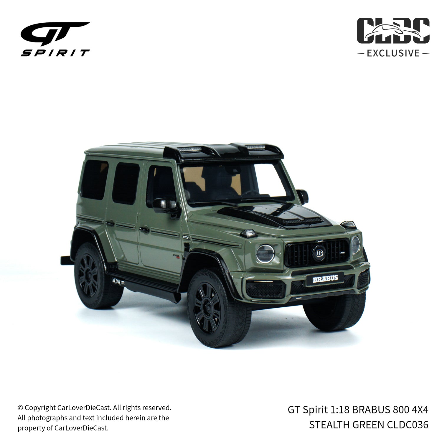 Preorder] GT Spirit 1:18 BRABUS 800 4X4 STEALTH GREEN