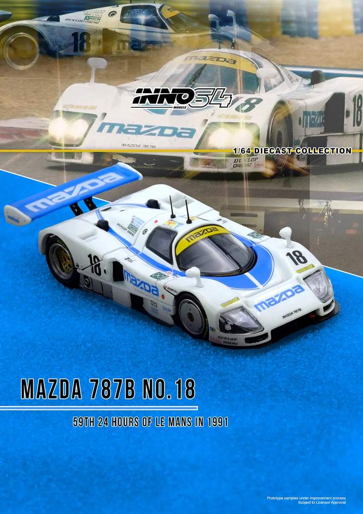 [Preorder] Inno64 1:64 MAZDA 787B No.18  59th 24 Hours Le Mans 1991 IN64-787B-18LM91
