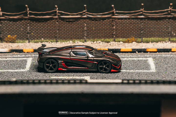 [Preorder] Tarmac Works 1:64 Koenigsegg Agera RS Black Carbon Fiber / Red Accents T64G-TL005-BCF