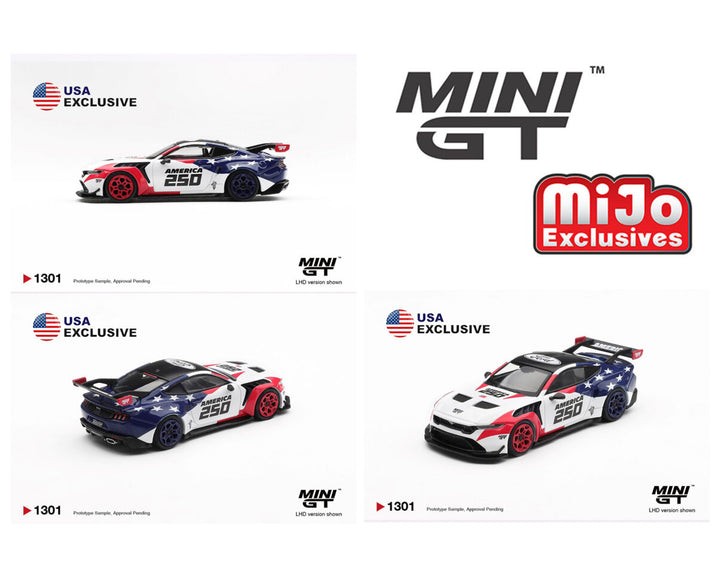 [Preorder] Mini GT 1:64 Ford Mustang GTD America 250 USA Exclusive LHD- Limited Edition MGT01301-BL