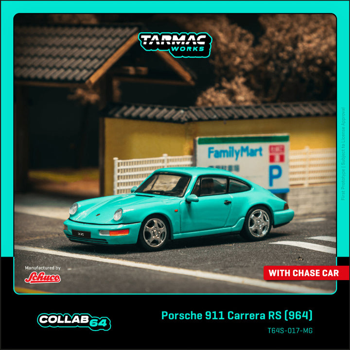 [Preorder] Tarmac Works 1:64 Porsche 911 Carrera RS (964) Mint Green T64S-017-MG