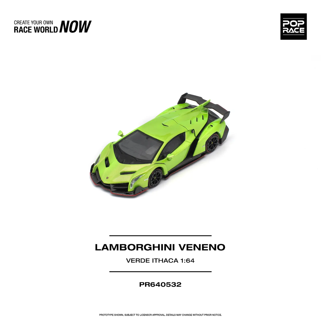 [Preorder] POPRACE 1:64 LAMBORGHINI VENENO VERDE ITHACA PR640532