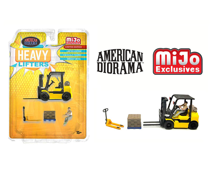 American Diorama 1:64 Figures Heavy Lifters Forklift Set – MiJo Exclusives AD-2431MJ