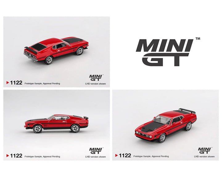 [Preorder] MINIGT 1:64 Ford Mustang Mach1 1971 – Race Red – Mijo Exclusive MGT01122-BL