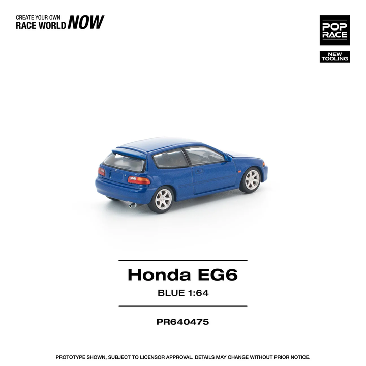 [Preorder] POPRACE 1:64 HONDA CIVIC (EG6) CAPTIVA BLUE PR640475