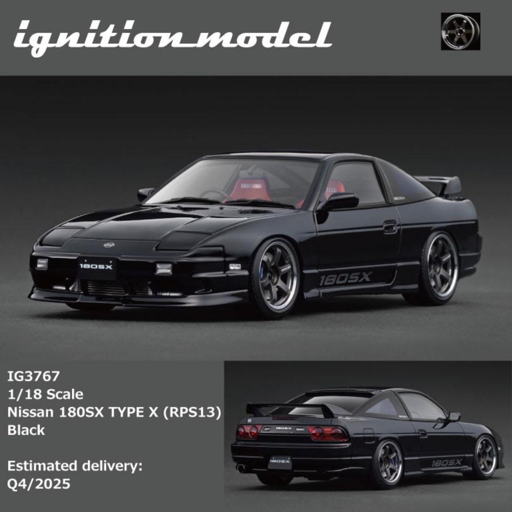 Ignition Model 1:18 Nissan 180SX TYPE X (RPS13) Black IG3767