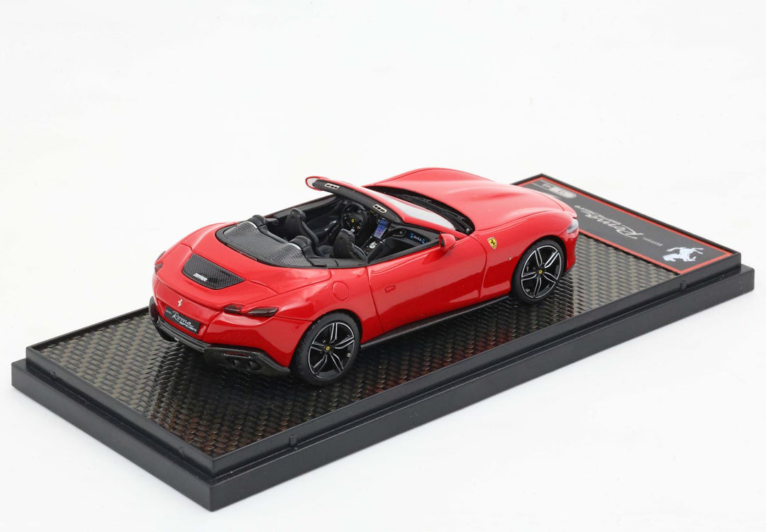 BBR Model 1:43 Ferrari Roma Spider cerchi neri Rosso Corsa 322 BBRC282B1