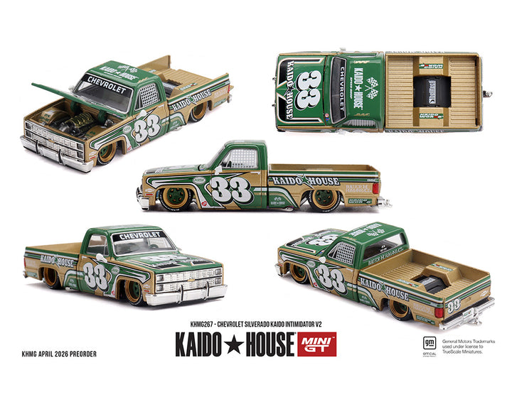 [Preorder] Kaido House x Mini GT Chevrolet Silverado Kaido Intimidator V2 – Beige KHMG267