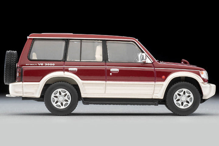 Tomytec TLVN 1:64 Mitsubishi Pajero Mid Roof Wide VR (Red/Beige) 1996