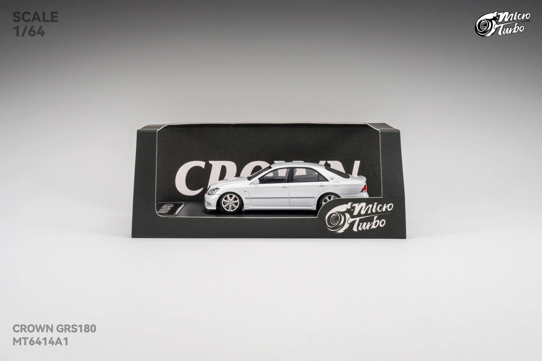 [Preorder] Microturbo 1:64 Custom Toyota Crown S184 - Metallic White MT6414A1