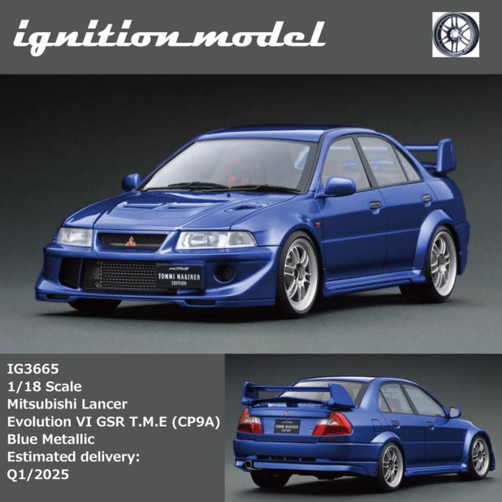 [Preorder] Ignition Model 1:18 Mitsubishi Lancer Evolution VI GSR T.M.E (CP9A) Blue IG3665