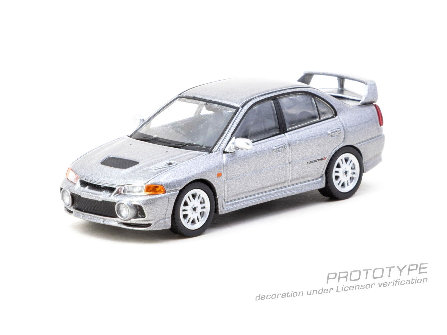 Tarmac Works 1:64 Mitsubishi Lancer GSR Evolution IV Silver T64G