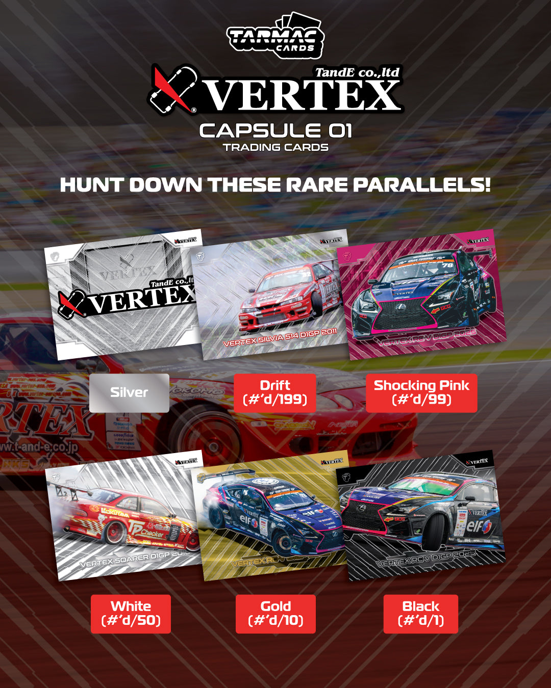 [Preorder] Tarmac Works Tarmac Cards Vertex Capsule 01 (Single Pack/ Full Box) TC-VERE-01