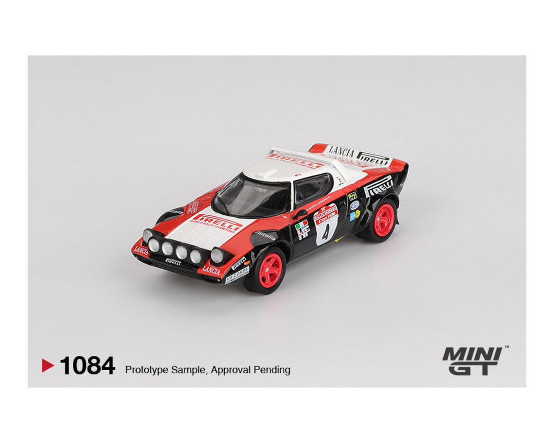 [Preorder] Mini GT 1:64 Lancia Stratos HF #4 1978 Rally Sanremo Winner MGT01084-BL