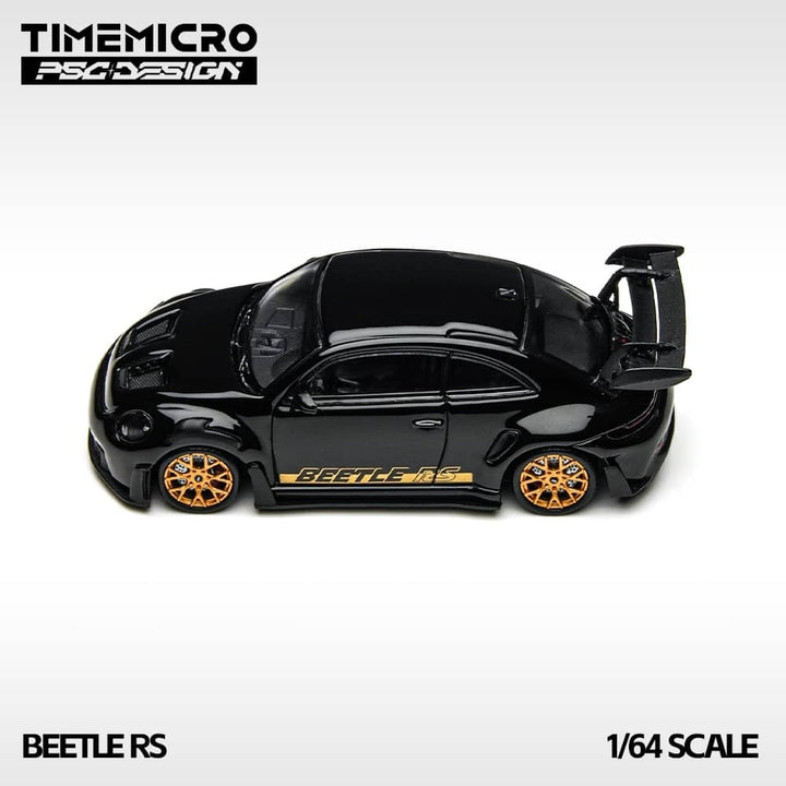 TimeMicro X PSC DESIGN 1:64 volkswagen beetle RS Black and Gold TM647903